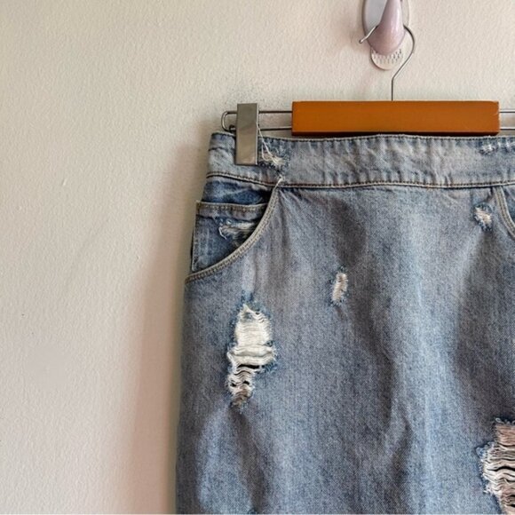 IRO Sz XS Denim Distressed Jean Skirt - Picture 2 of 12